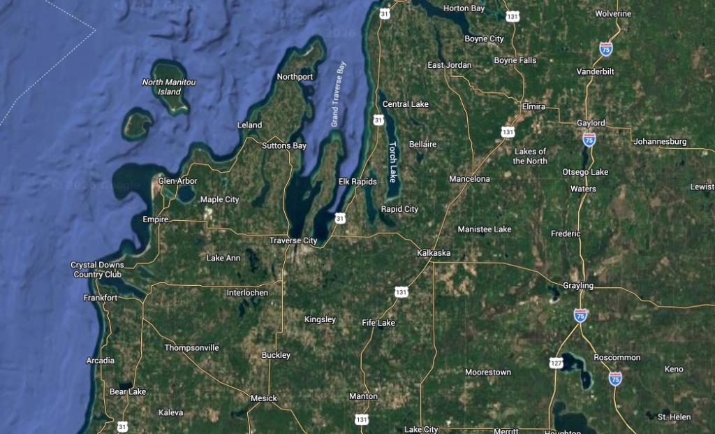 Grand Traverse Bay Area Service Map